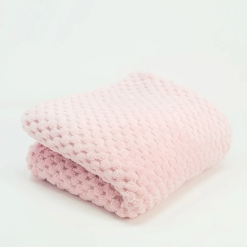 Baby Pink Popcorn Chenille Baby Blanket 38x30 Soft Plush Bubble Lovey